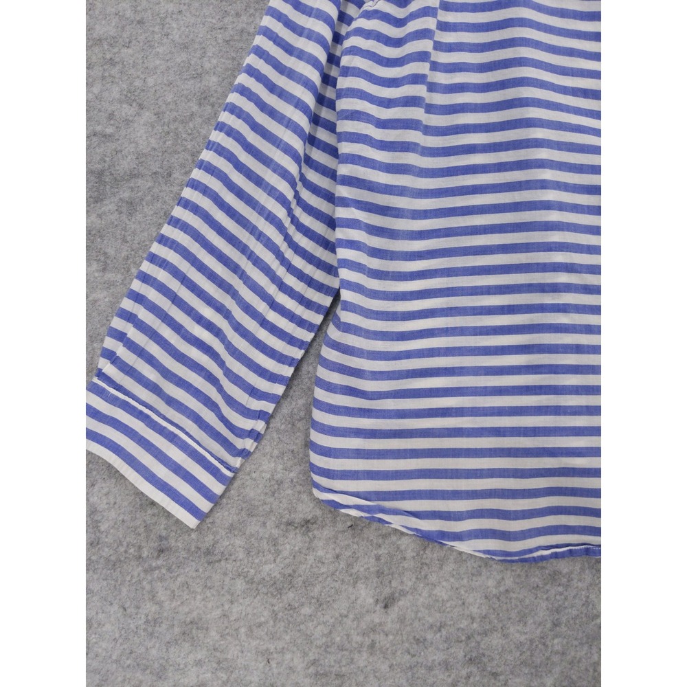 Old Navy Striped‎ Popover Shirt Blue White Long Sleeve Casual Top XXL - Picture 4 of 8
